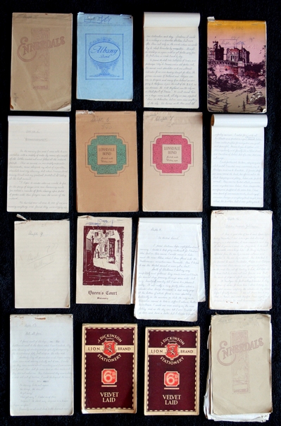 Ray's original manuscript in 16 notebooks.